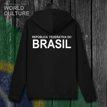 Brazílie Brazílie PODPRSENKA Brazilské BR muži zip fleece mikiny zimní dresy, pánské bundy a národní oblečení země mikina kabát