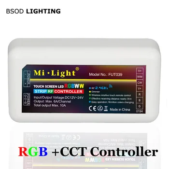 BSOD Milight Led Controller FUT039 RGB CCT CW WW 2.4 G RF DC12V24V 4 Zóny Stmívač Barevná Teplota Nastavitelná pro Led pásek