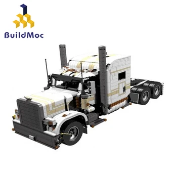 BuildMoc Technic Engineering Dump Truck Stavební Bloky, Vozidlo, Auto, Cihly Nastavit Vzdělávací DIY Hračky pro Děti Chlapci