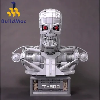 BuildMOC Terminator T-800 Poprsí Bust 20570 Blok Sada Statua Modello Stavební Bloky Děti, Hračky, Dárky