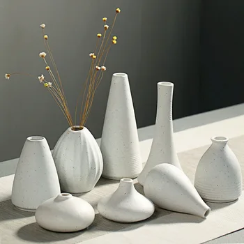Bílá Keramika Spálil Vázy Aranžování Květin V Japonském Stylu Malé Váza Květ Aranžování Květin Zahrádkářství Dekorace