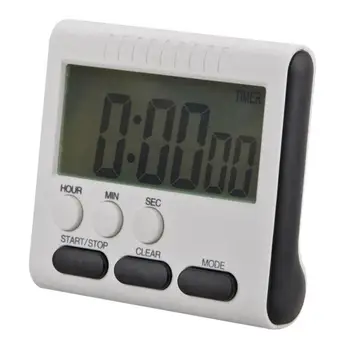Bílá kuchyně časovač praktické vaření časovač, budík magnetické LCD digitální kuchyň odpočítávání, budík s podstavcem