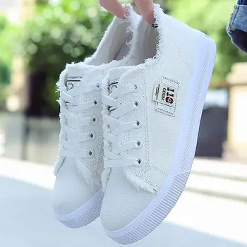 Bílé dámské tenisky 2020 plátno boty ploché Módní Boty Ženské ženy letní boty Dámy Super Stars tenis obuv