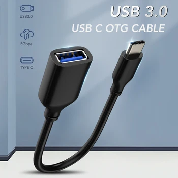 CABLETIME USB C na USB 3.0 F OTG Adaptér, Typ C Samec na USB Žena Adaptér pro Macbook Air Huawei Mate Xiaomi C329