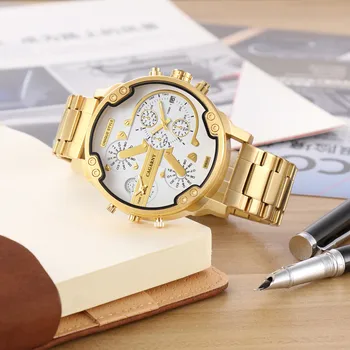 CAGARNY Značky Pánské Multifunkční Hodinky podnikání vodotěsné kauzální Quartz Ocel hodinky dárek relogio masculino reloj hombre
