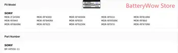 Cameron Sino 700mAh Baterie BP-HP550-11 pro Sony MDR-IF245RK, RF4000, RF4000K, RF810, RF810RK, RF840, RF850, RF860, RF925, RF970