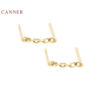 CANNER Řetěz Módní Náušnice 925 Sterling Silver Zirkony Náušnice Pro Ženy, Šperky Zlaté Náušnice korejský