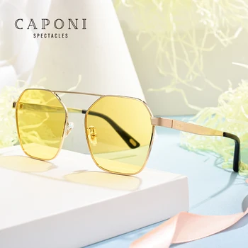 CAPONI Dámské sluneční Brýle Vintage Polaroid Sluneční Brýle Pro Ženy Módní 2021 Luxusní Značkové Čočky Dekorativní Brýle CP668
