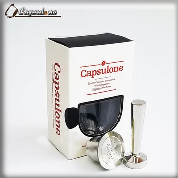Capsulone/NEREZOVÉ OCELI Kovové kapsle kompatibilní s nespresso kávovar Plnitelné Reusableand káva kapsle a manipulovat