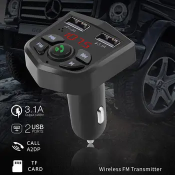 Car Bluetooth MP3 Přehrávač do Auta FM Vysílač S Dual USB Rychlé auto Nabíječka Bluetooth Přehrávač Bluetooth V5.0 Verze