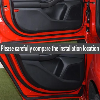 Car Styling Boční Dveře Vnitřní Obtisk Anti-kick Ochranné Carbon fiber Nálepka Flim 4ks/Sada Pro Ford Focus 2019 2020