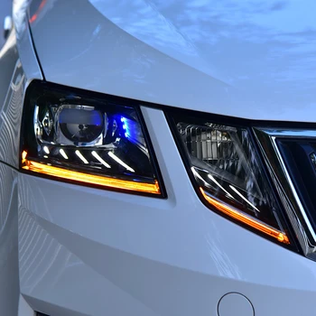 Car Styling Pro Škoda Octavia přední Světla 2018 Nové Octavie, VŠECHNY LED Světlomet LED DRL Objektiv Vysoká Nízká Paprsek Parkoviště