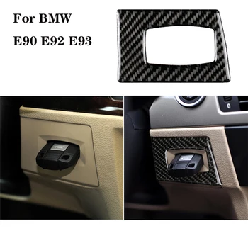 Carbon Fiber Nálepka Pro BMW 3 Série E90 E92 E93 2005-2012 Interiéru Klíčové dírky Ochranu Dekorativní Obložení