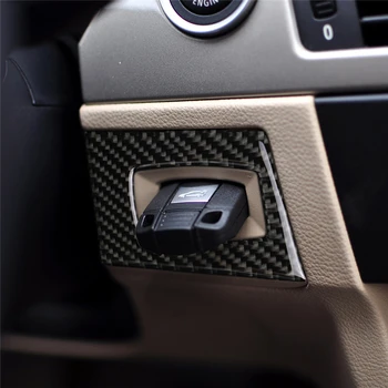 Carbon Fiber Nálepka Pro BMW 3 Série E90 E92 E93 2005-2012 Interiéru Klíčové dírky Ochranu Dekorativní Obložení