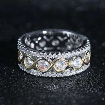 CC Prsteny Pro Ženy, svatební Svatební Zásnubní Prsten se Zirkony Módní Šperky Luxusní Anillos Mujer Drop Shipping CC2253