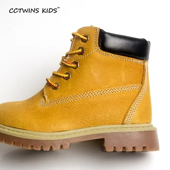 CCTWINS DĚTI jaro podzim zima děti boty děti teplé boty kožíšek holky Řím hnědé boty dětské kožené boty batole značky C001