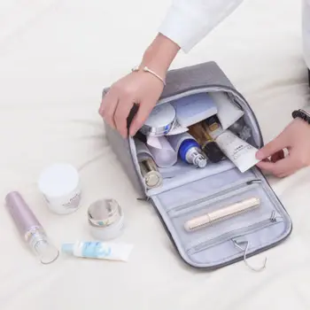 Cestovní Kosmetická Taška Ženy Make-Up Sáčky Potřeby Zdarma Organizátor Vodotěsné Skladování Neceser Visí Wash Bag Koupelna