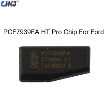 CHKJ 10PCS/LOT PCF7939FA 128-Bit Uhlíku Transpondér Klíče od Auta Chip HT pro Pro Ford Edge Fusion Ecosport Mustang Cobra MKZ Auto Fob