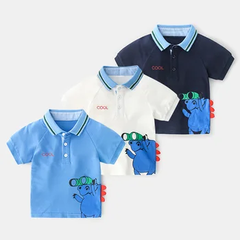 Chlapci Dítě Léto Polo Tričko Pro Děti Chlapci Krátký Rukáv Košile Karikatura Prodyšné Polo Košile Pro Chlapečka