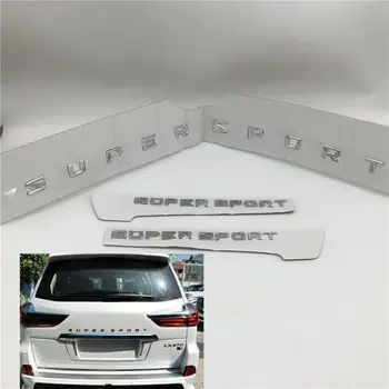 Chromovaný Supersport Dopis, Zadní Boot Straně Znak Značky Pro Lexus LX570 Land Cruiser Příslušenství 2013-2018 Super Sport