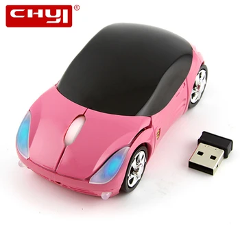 CHYI 2.4 G Bezdrátová Myš 1600 DPI Ergonomický Herní Myši Růžové Auto Design Počítačové Myši 3D Mini PC Optické Myši Pro Notebook Hráče