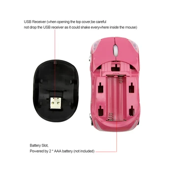 CHYI 2.4 G Bezdrátová Myš 1600 DPI Ergonomický Herní Myši Růžové Auto Design Počítačové Myši 3D Mini PC Optické Myši Pro Notebook Hráče