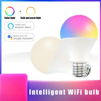 Cloud inteligentní wifi žárovka RGB+CCT inteligentní žárovka 15W 1000lm inteligentní světla hlasové ovládání pracuje s Alexa Google Domov E27/B22 základny