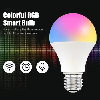 Cloud inteligentní wifi žárovka RGB+CCT inteligentní žárovka 15W 1000lm inteligentní světla hlasové ovládání pracuje s Alexa Google Domov E27/B22 základny