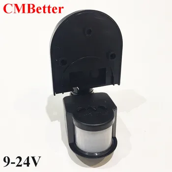 CMBetter Automatické Snímače Pohybu Spínač pro LED Světlo, Vypínač, Venkovní Infračervený PIR Pohybové Čidlo Venkovní DC 9V - 24V