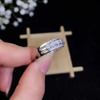 CoLife Šperky Módní Moissanite Prsten pro Každodenní Nošení 7 Ks 3mm Moissanite Prsten 925 Stříbro Moissanite Šperky