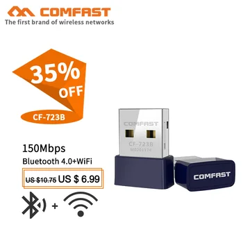 Comfast CF-723B Mini USB Wi-fi Adaptér 150Mbps Wi-Fi dongle přijímač PC Síťové Karty, bluetooth 4.0 USB Ethernet WiFi adaptér ap