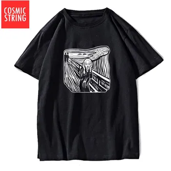 COSMIC STRING bavlna chladné letní muži tričko krátký rukáv o-krk pánské tričko loose o-neck men t-košile mužské tričko 2019