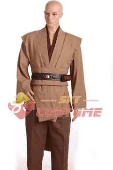 Cosplay Kostým Star Obi Wan Kenobi Kostým TUNIKA s Kapucí Jedi Knight Dospělých Mužů Roucho, Plášť Kompletní Sada Halloween Kostýmy