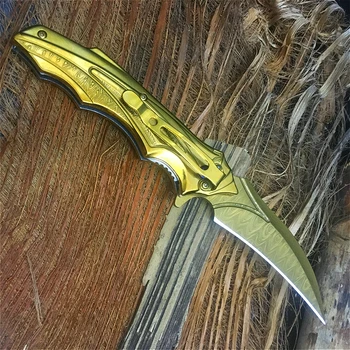 CS hra dráp nůž 440C venkovní titan kapesní kapesní skládací nůž camping přežití kolekce multi-funkční nůž