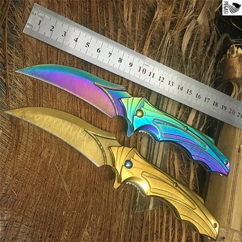 CS hra dráp nůž 440C venkovní titan kapesní kapesní skládací nůž camping přežití kolekce multi-funkční nůž
