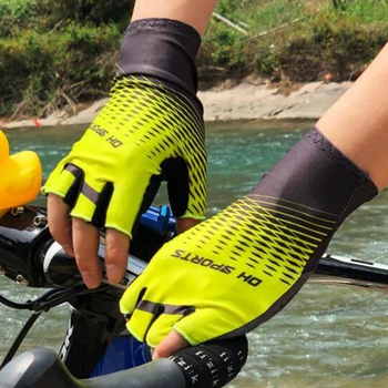 Cyklistické Rukavice Venkovní Ochranu MTB Kolo Muži, Ženy, Rukavice prát v Pračce Prodyšná Polyester Spandex Half Finger Racing Cyklistické Rukavice