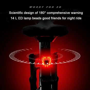 Cyklistické Světlo USB nabíjecí LED Bike Light Flash Ocas Zadní Cyklistické Světlo na Hory Bike Sedlovka