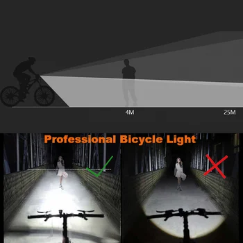 Cyklistické Světlo Vodotěsný USB Dobíjecí Přední LED Bike Světla Cyklistické Svítilny Pochodeň Řídítka Svítilnu Bike Příslušenství