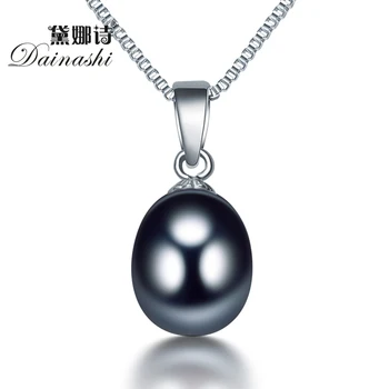 Dainashi Přírodní Sladkovodní Pearl Přívěsek Náhrdelník Ženy Jednoduché Módní 925Sterling Stříbrné Šperky Vysoké Dárek pro Matku hot prodej