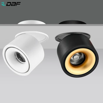 [DBF]Skládací LED COB Zapuštěné Downlight Černá/Bílá Bydlení 5W, 7W 10W 12W 15W Stropní Bodové Osvětlení pro TV Pozadí Fotografie