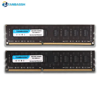 DDR3 RAM 4GB 8GB 1600MHZ Desktop Paměť 240pin 1.35 V PC3L Desktop ram paměť Nové DIMM pro Intel TANBASSH