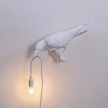 Dekorace 2021 Osm Stylů Dvou-barevný Pták Pohyblivé Stěny Lampa Stolní Lampa Dovolenou Diy Dekor Havran Vrána Nástěnné Lampy Stolní Lampa#k