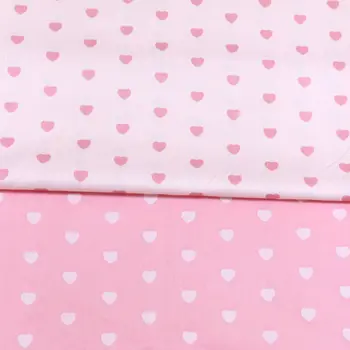 Delikátní 1/2 Metr X 160 CM, Krásné růžové srdce bavlněné Tkaniny Prošívání Oblečení, Domácí Textil, Lůžkoviny, Šití Panenky Tkanina DIY A86