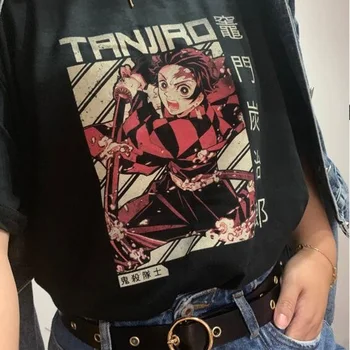 Demon Slayer Kimetsu Č. Yaiba T shirt Ženy Anime Demon Slayer Kimetsu Č. Yaiba Gothic Tee Topy Oblečení