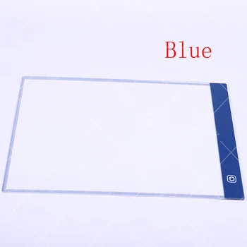 Diamond Malování A4 LED Světlo pro Tablet Pad Diamantový Výšivky Příslušenství Tři Úrovně Stmívatelný Ultratenký Modrý