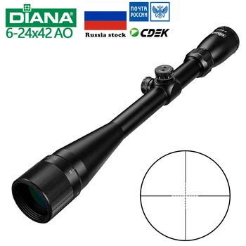DIANA 6-24x42 AO Taktický Puškohled Mil-Dot Síťka Optický hledáček Pušky Působnosti Airsoft Sniper Pušky Lovecké Obory