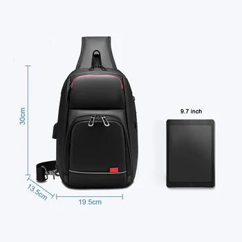 DIENQI 2020 Crossbody Tašky Vodotěsné Anti-theft Rameno Pánské batoh Samec USB Nabíjecí Letní Krátké Cestovní brašna na Hrudi Pack