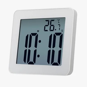 Digitální Koupelna Hodiny, Jednoduchý LCD displej Elektronický Budík Vodotěsné Sprcha Hodinky Teploty Hodiny Visí Časovač