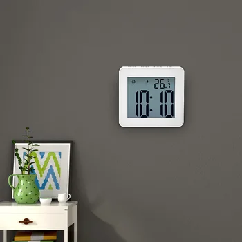 Digitální Koupelna Hodiny, Jednoduchý LCD displej Elektronický Budík Vodotěsné Sprcha Hodinky Teploty Hodiny Visí Časovač