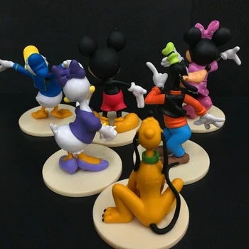 Disney Hračky 6ks/Sada 7-9 cm Mickey Minnie Mouse, Kačer Donald, Pluto, Goofy Pvc Akční Obrázek Model Panenka Hračky, Dětské Hračky, Vánoční Dárek